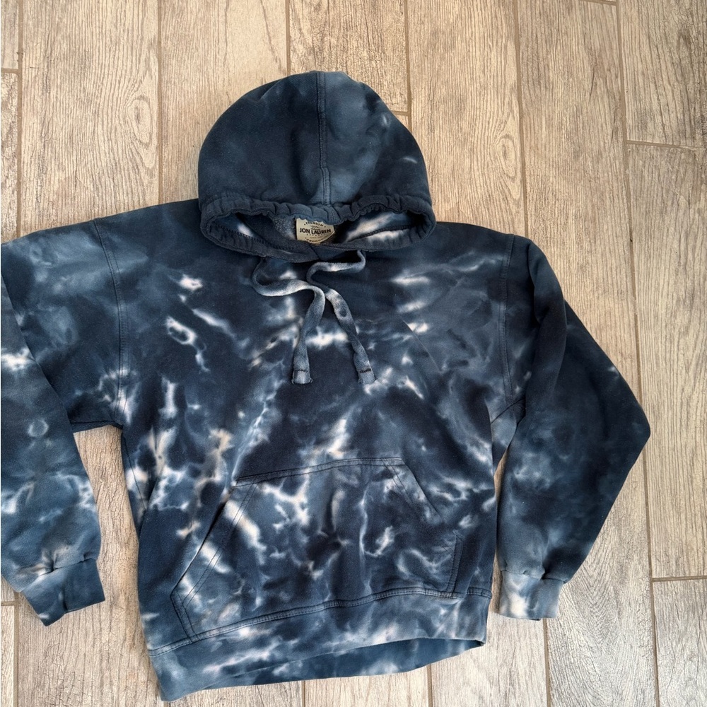 Y2K Blue Tie-Dye Hoodie